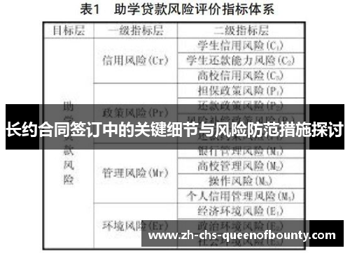 长约合同签订中的关键细节与风险防范措施探讨